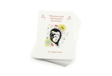 Tehotenské afirmačné kartičky na vyfarbovanie - Harmony Mama