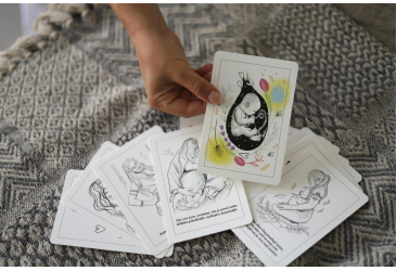 Tehotenské afirmačné kartičky na vyfarbovanie - Harmony Mama
